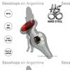 Plug anal con joya roja medium